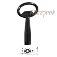 Energetyczny 014 - klucz surowy - Cyber Lock - czarny
